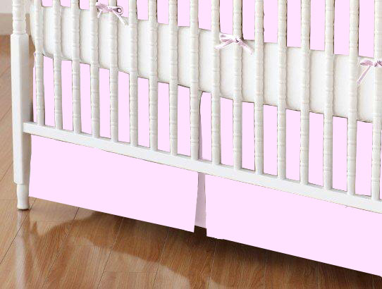 Crib Skirts - Crib Skirt - Flannel FS3 - Pink - Tailored