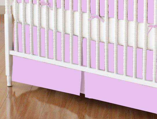 Crib Skirt - Solid Lavender Jersey Knit Crib Skirts sheet
