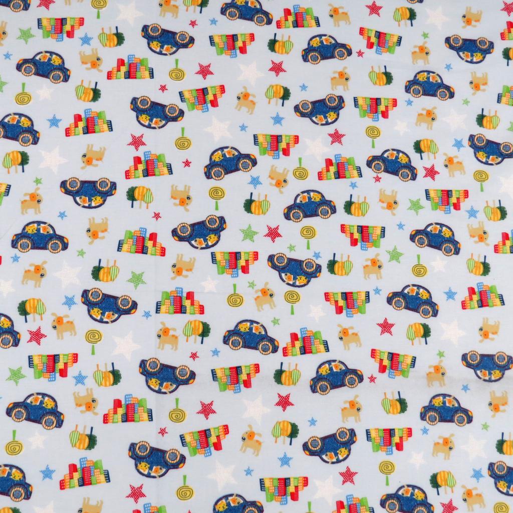 Crib / Toddler - Cars & Dogs - Baby Pillow Case