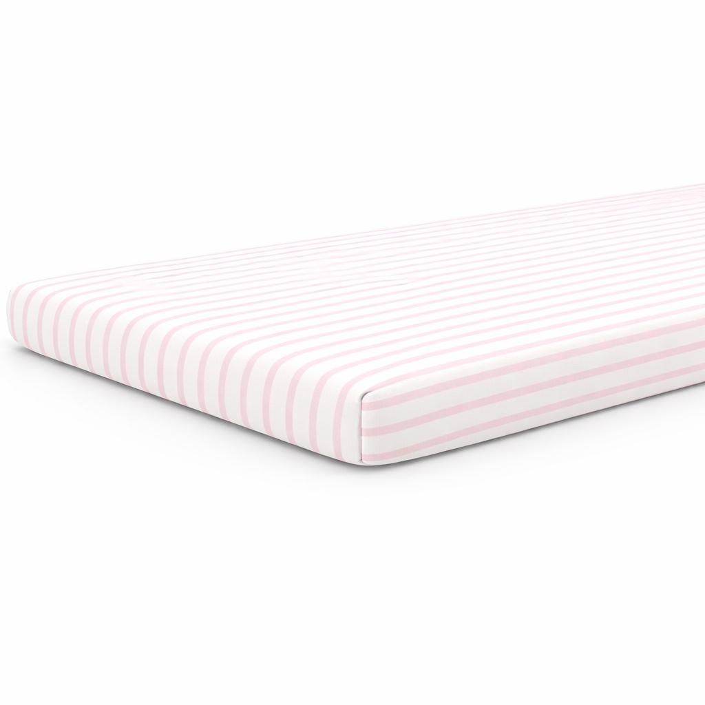 Pink Stripes Jersey Knit Bassinet sheet