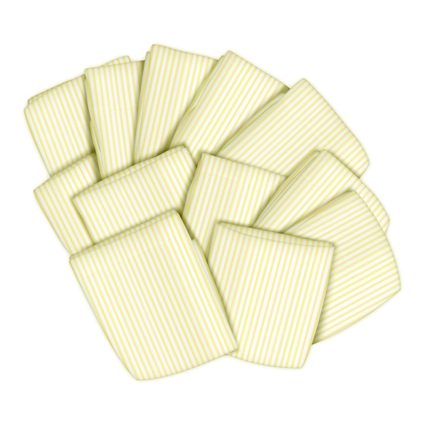 Portable / Mini Crib - Yellow Stripes Jersey Knit - Fitted (24x38x3)