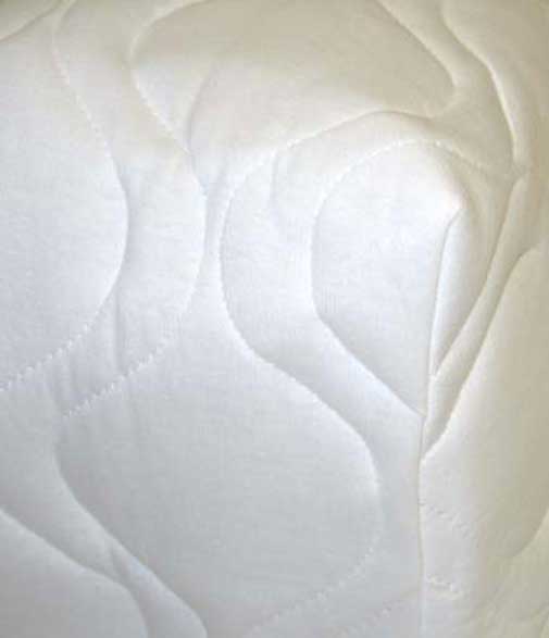 Bassinet - White Quilted - Fitted
