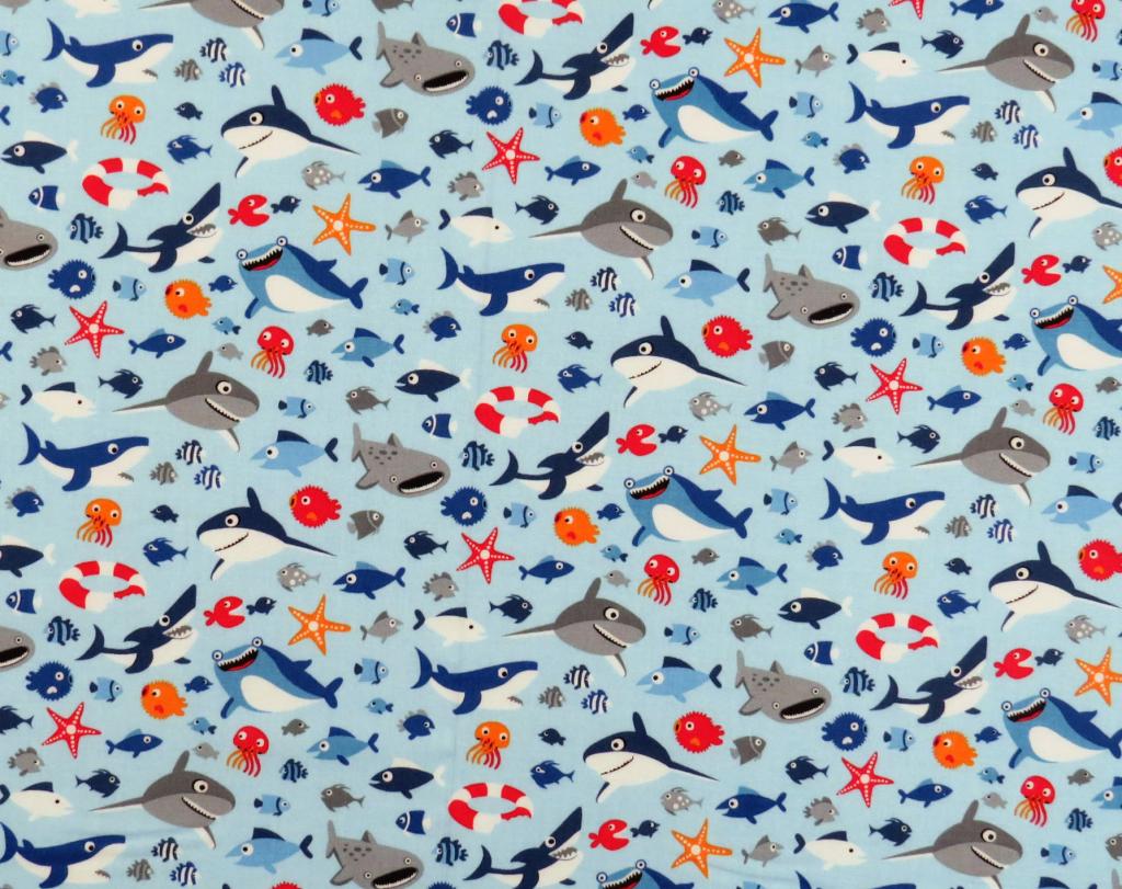 Baby Sharks Blue Crib Toddler Sheets Sheetworld