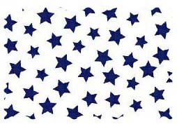 Fabric Shop - Primary Stars Navy On White Woven Fabric - Yard