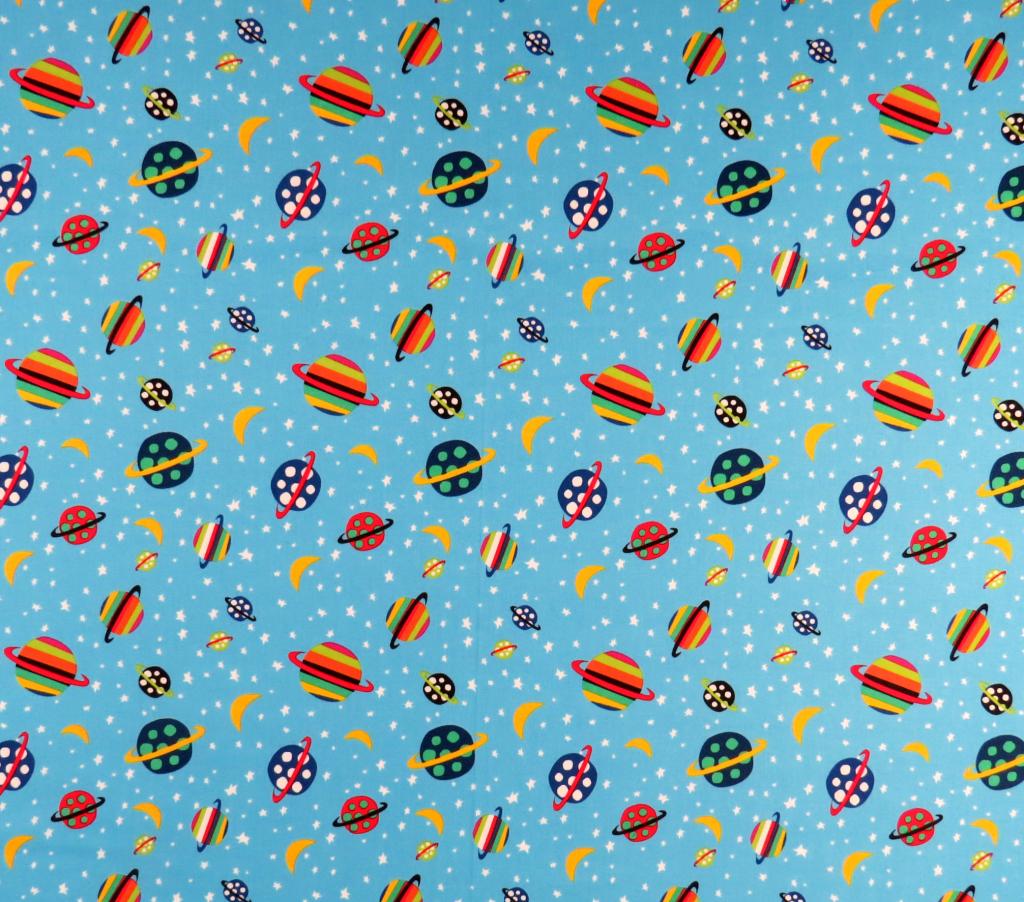 Crib / Toddler - Planets Blue - Baby Pillow Case