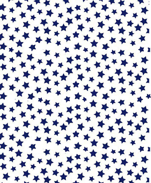 Portable / Mini Crib - Primary Stars Navy On White Woven - Fitted (24x38x3)