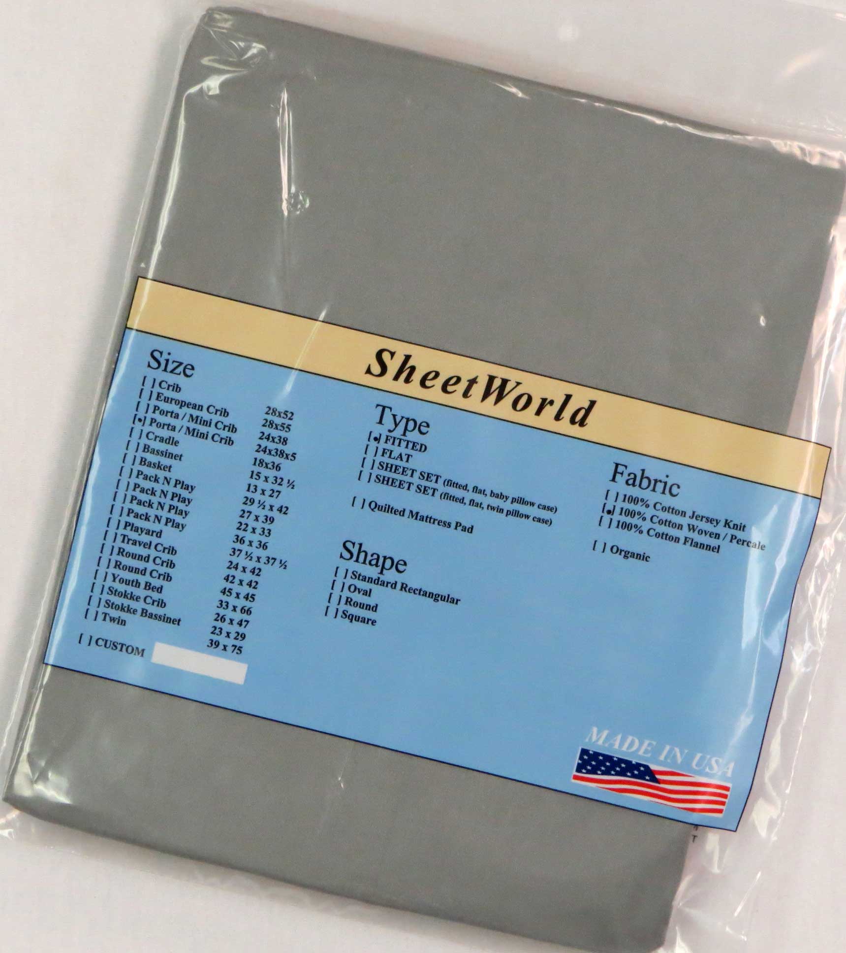 mini crib sheets 24x38x5