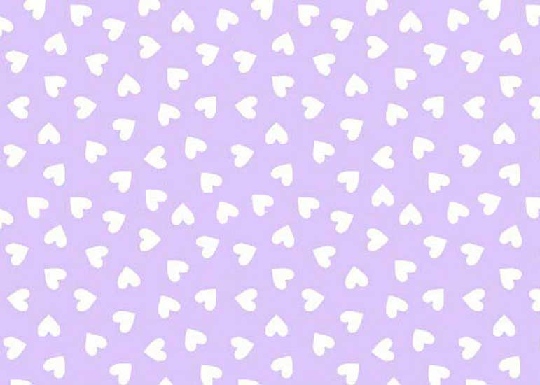 Portable / Mini Crib - Hearts Pastel Lavender Woven - Fitted (24x38x3)
