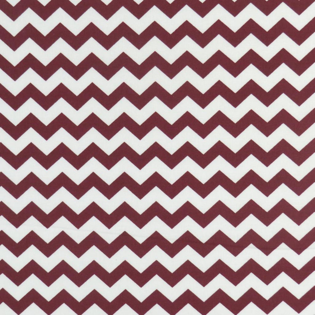 Moses Basket - Burgundy Chevron Zigzag - Fitted
