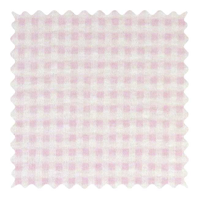 Fabric Shop - Pink Gingham Jersey Knit Fabric - Yard