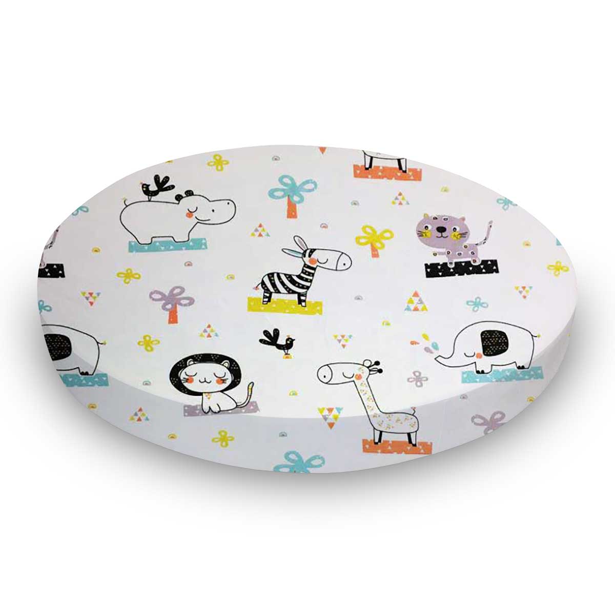 Round Crib Sheets Cotton Round Crib Sheets SheetWorld
