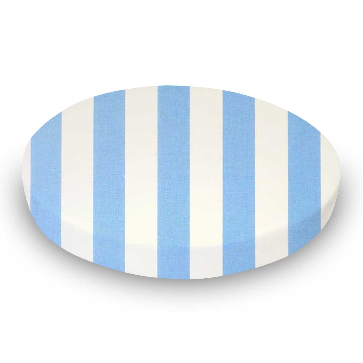 Round Crib - Blue Stripe - 42`` Fitted