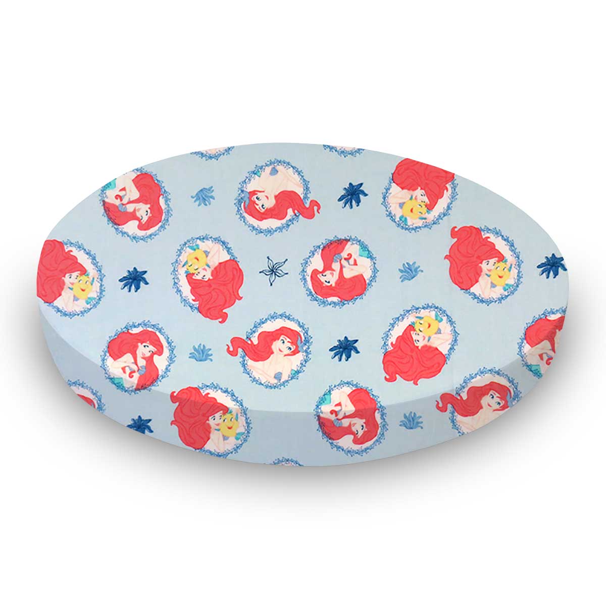 Little Mermaid Blue Round Crib Sheets Sheetworld