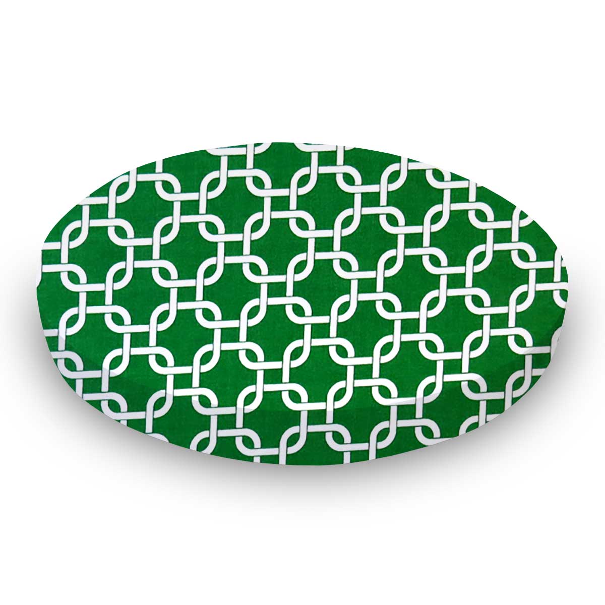 Round Crib - Green Links - 45`` Fitted