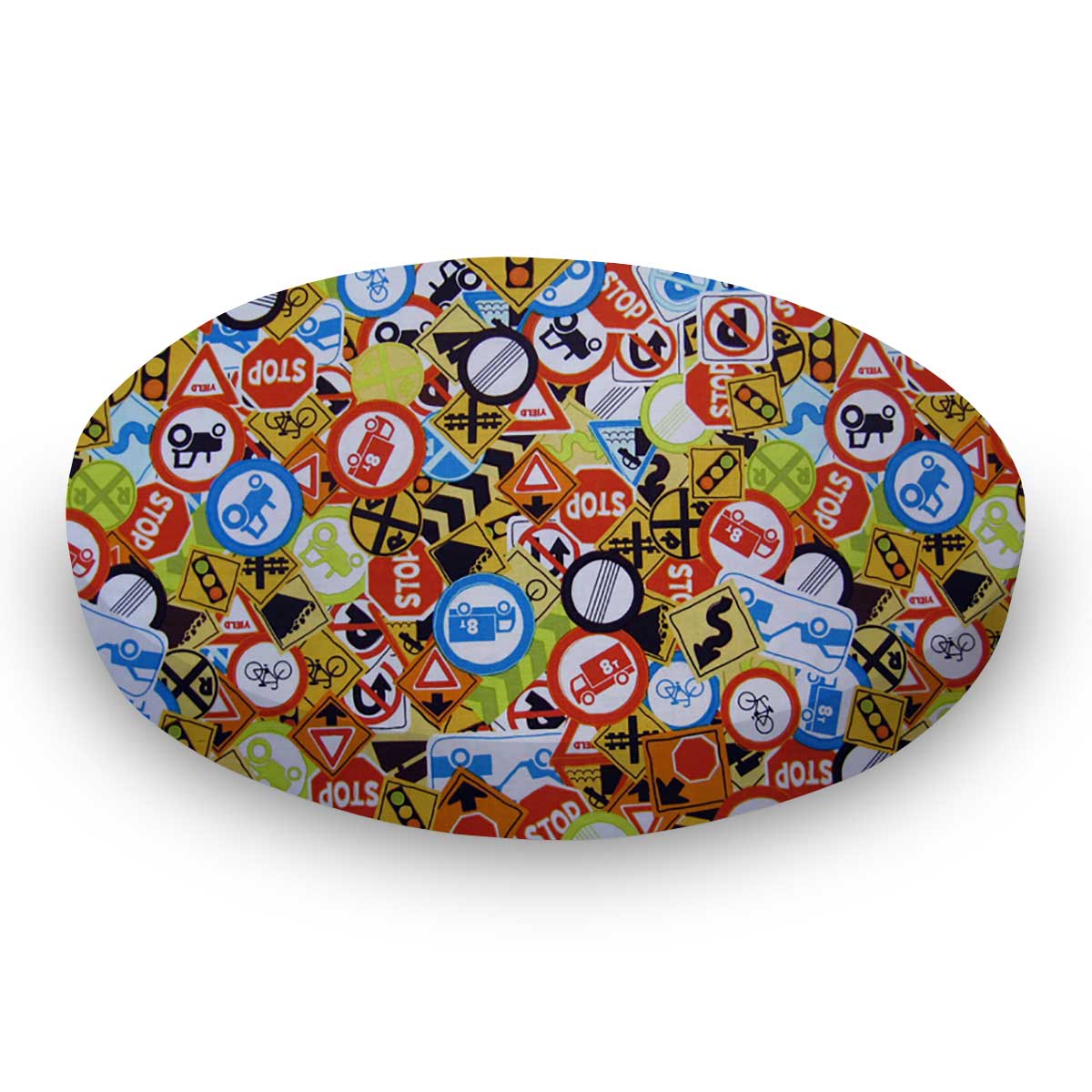 Round Crib - Traffic Signs - 42`` Fitted
