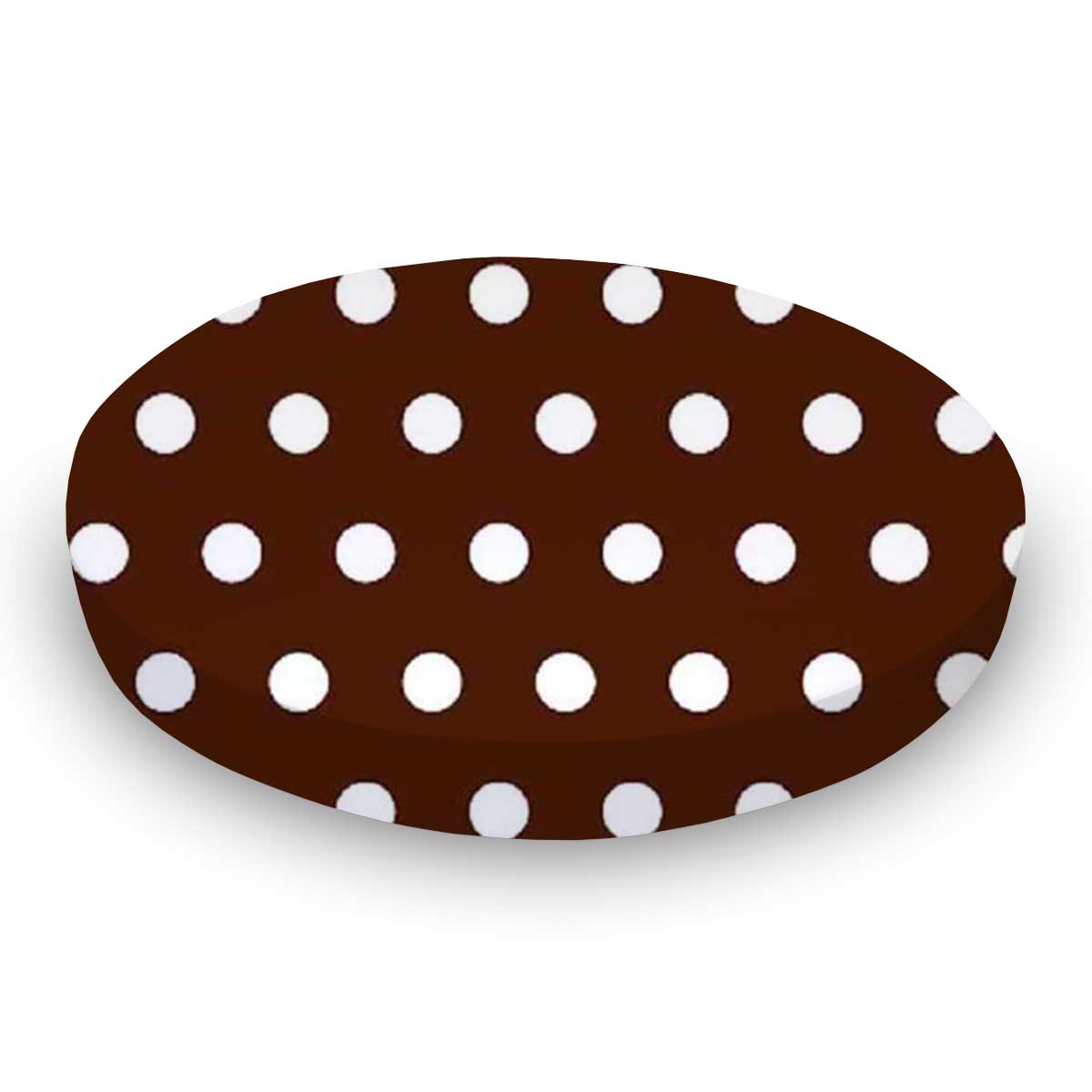 Oval Crib (Stokke Sleepi) - Polka Dots Brown - Fitted  Oval