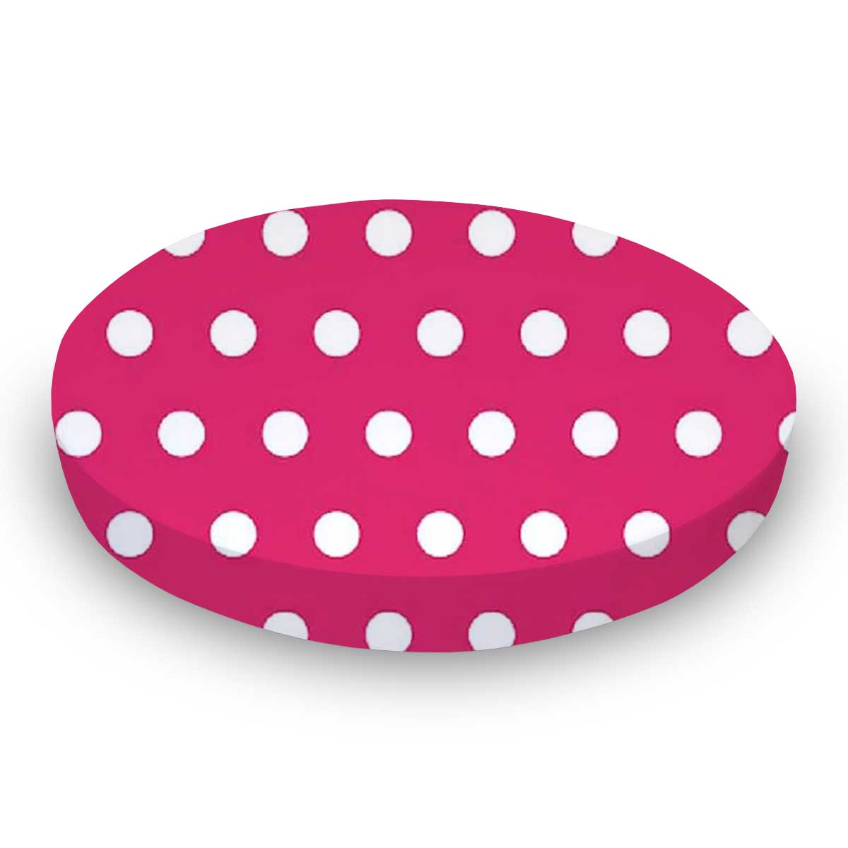 Oval Crib (Stokke Sleepi) - Polka Dots Hot Pink - Fitted  Oval