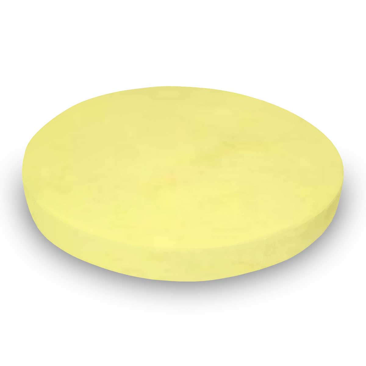 Round Crib - Solid Yellow Woven - 42`` Fitted