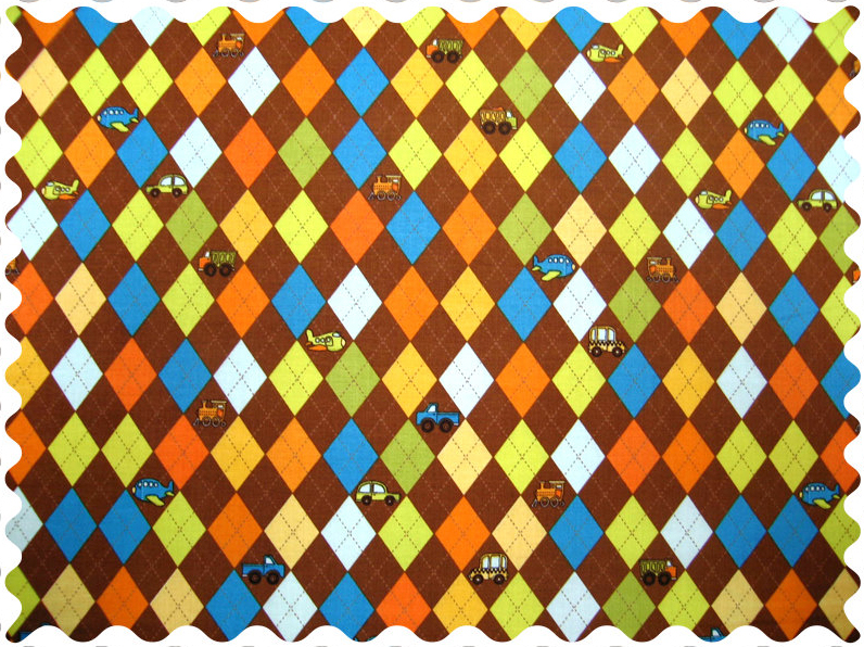 Argyle Brown Transport Fabric Fabric Shop sheet
