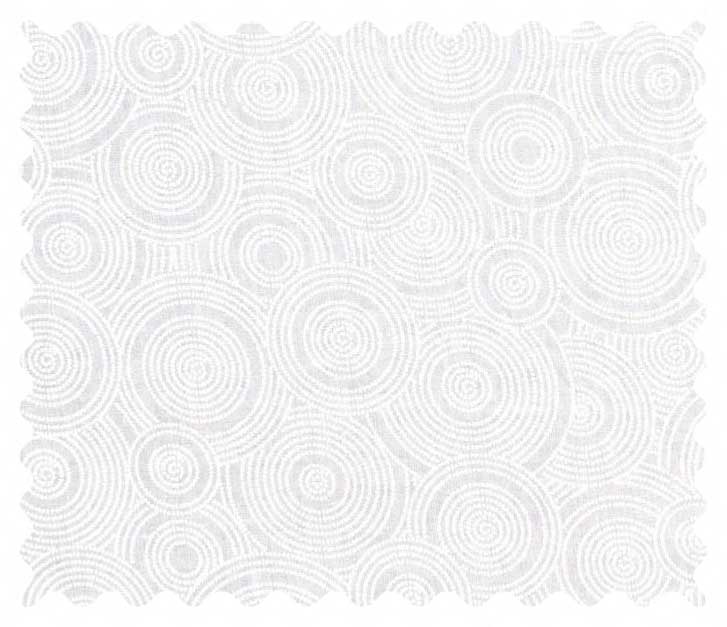 Fabric Shop - White On White Multi Circles Fabric - Yard