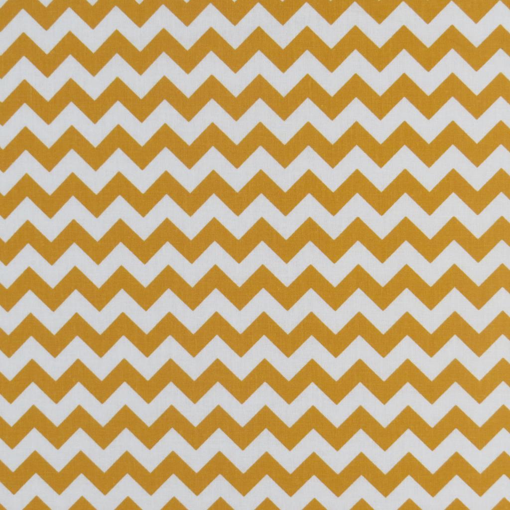 Bassinet - Gold Chevron Zigzag - Fitted