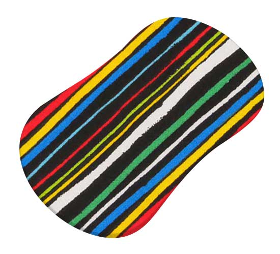 Colored Stripes Black