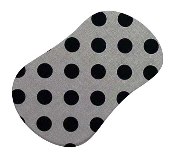 Black Polka Dots Grey