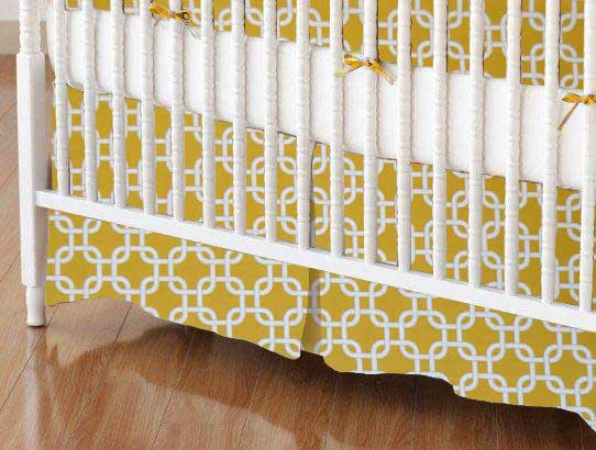 mustard crib skirt