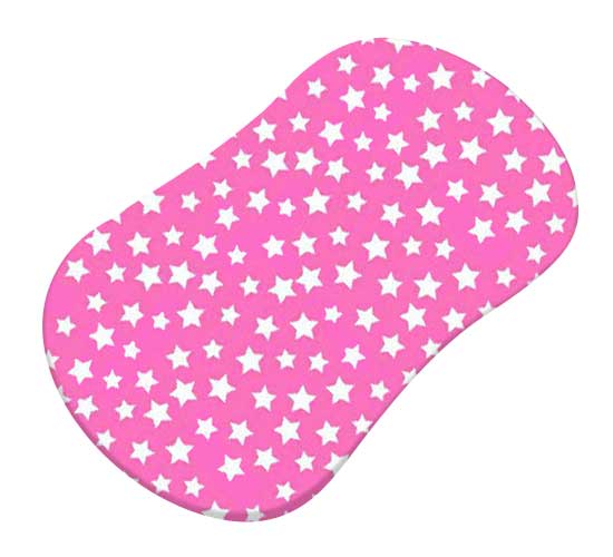 Primary Stars White On Pink Woven