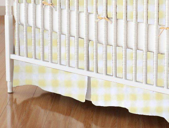 yellow crib skirt