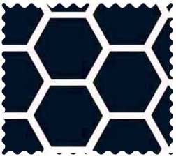 Navy Honeycomb Fabric
