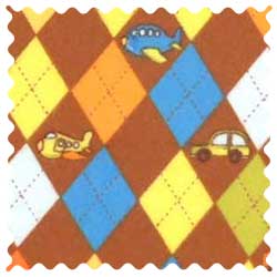 Argyle Transport Brown Fabric