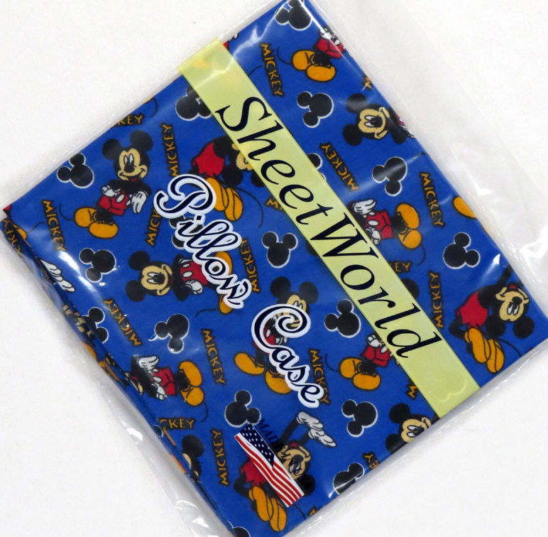 Mickey Mouse Blue Cotton Baby Pillow Case