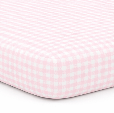 Pink Gingham Jersey Knit