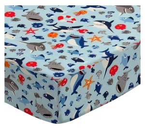 Baby Sharks Blue Crib Toddler Sheets Sheetworld