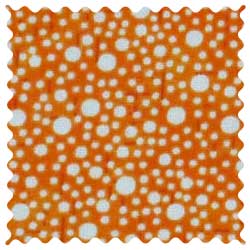 Confetti Dots Orange Fabric