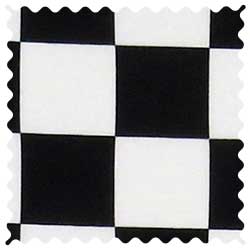Black White Checkerboard Fabric