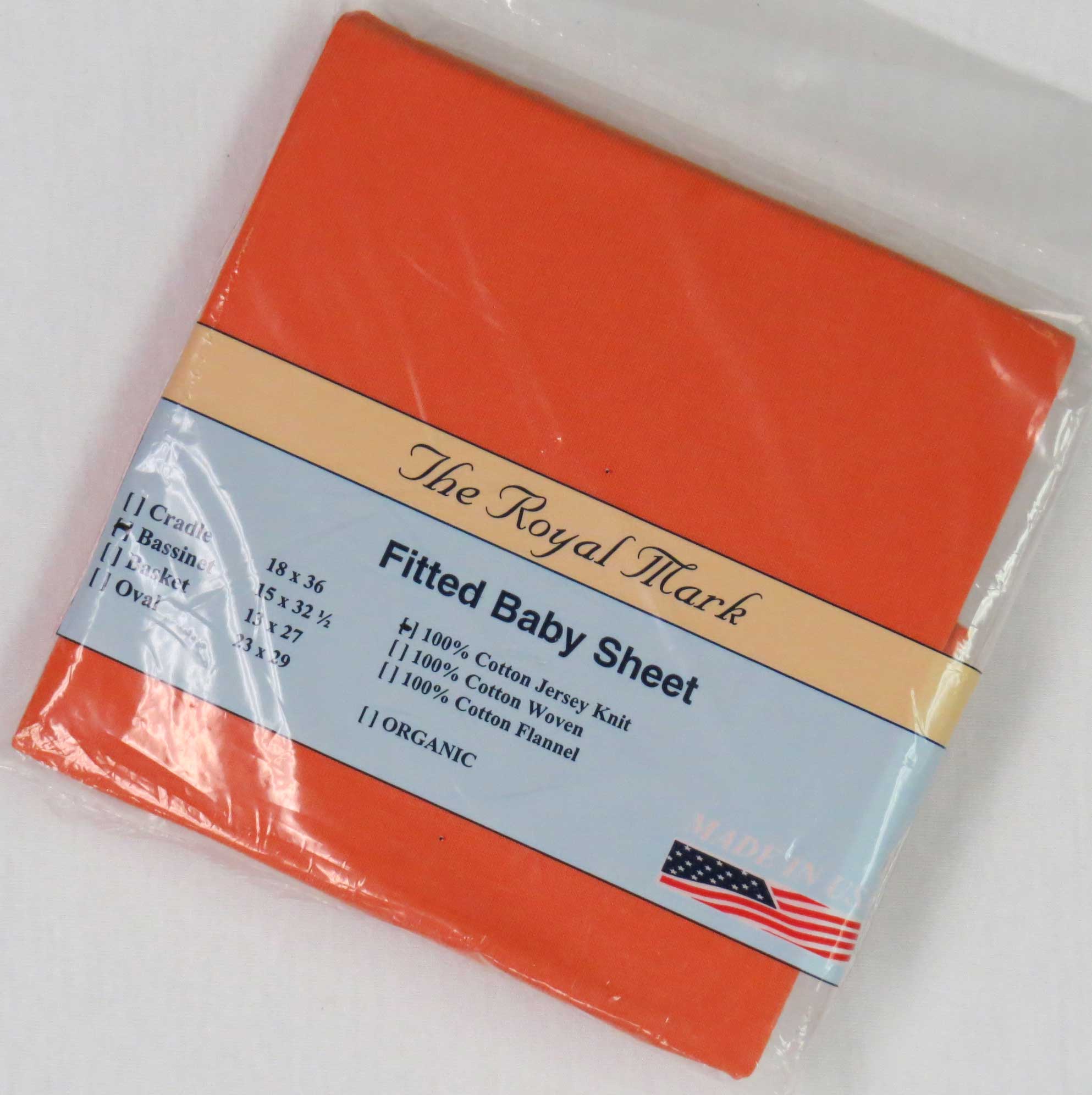 Burnt Orange Cotton Jersey Knit Bassinet Sheet