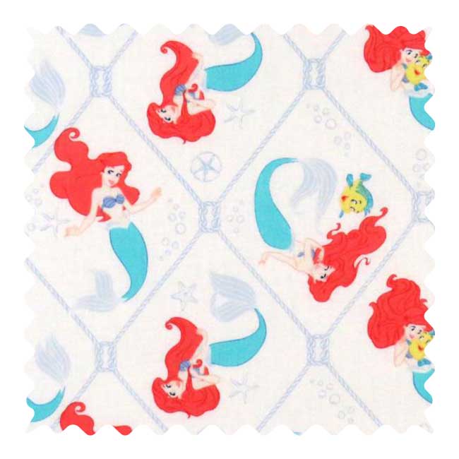Little Mermaid Fabric - 100% Cotton - 12 x 16 Inches