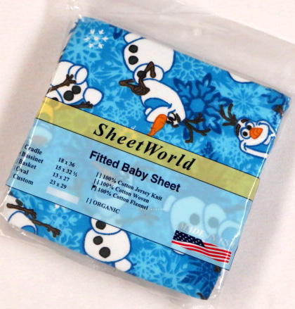 Olaf Cotton Flannel Bassinet Sheet - 15 x 32