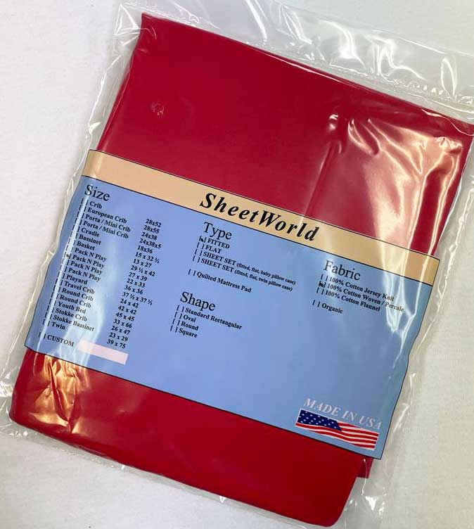 Solid Red Cotton Woven Fitted Pack N Play Sheet - Fits Graco - 27 x 39