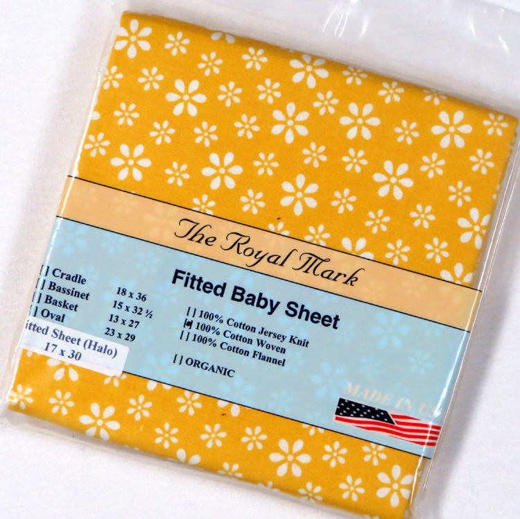 Primary Yellow Floral Cotton Bassinest Sheet - Fits Halo