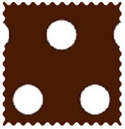 Polka Dots Brown Fabric