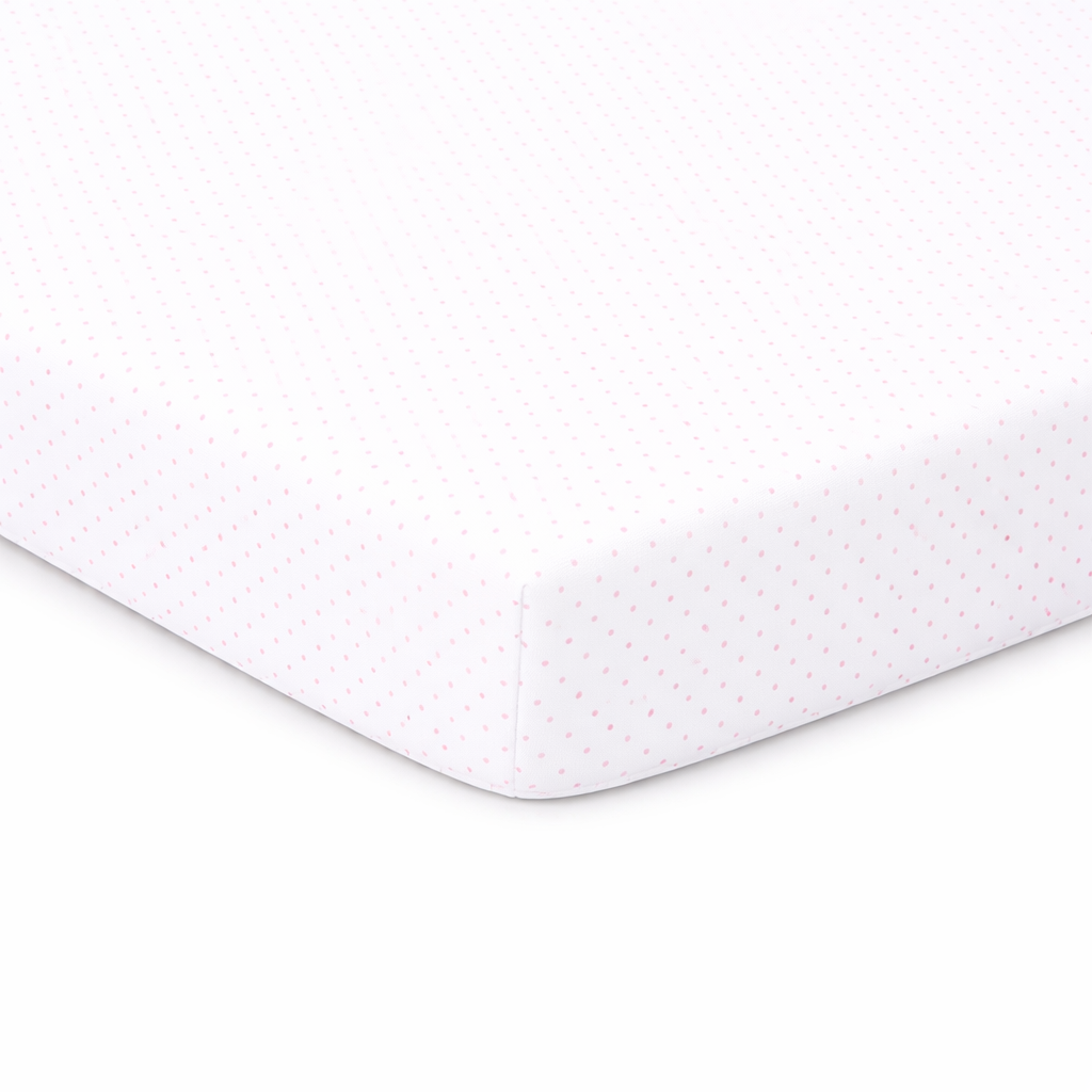 Pink Pindot Jersey Knit