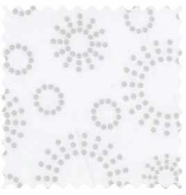 Grey Dot Circles Fabric