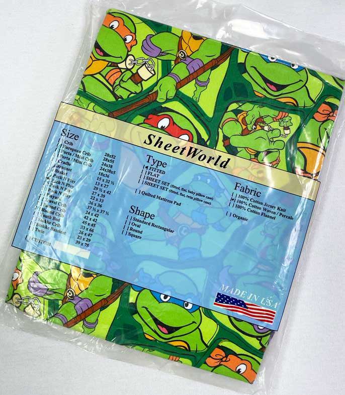Ninja Turtles Cotton Fitted Pack N Play Sheet - Fits Graco - 27 x 39