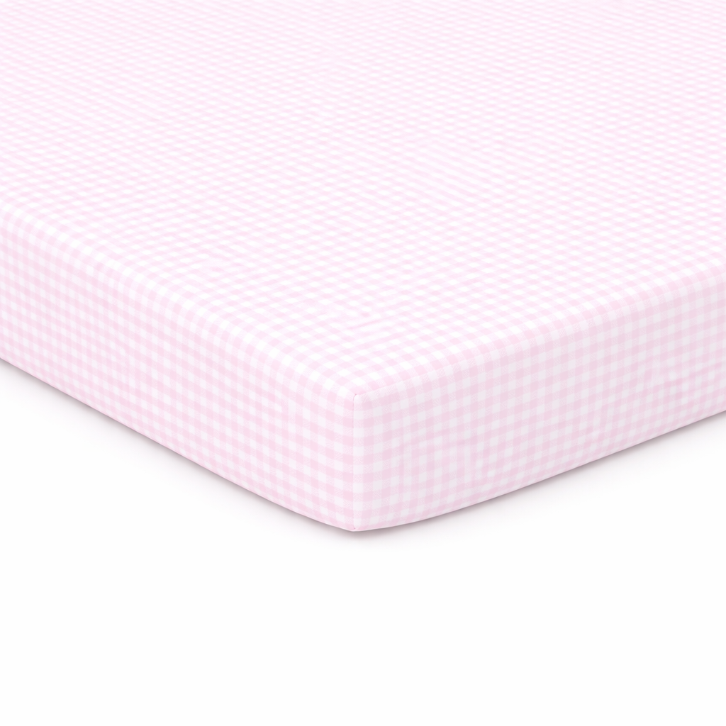 Pink Gingham Jersey Knit