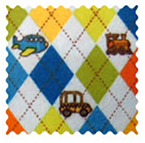 Argyle Transport Blue Fabric