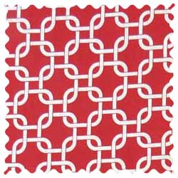 Red Links Fabric