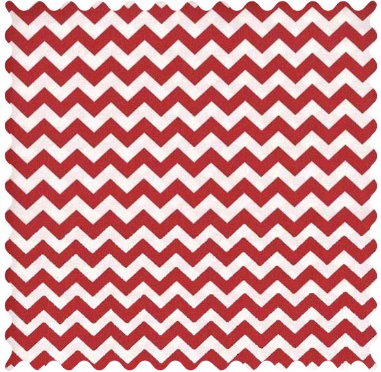 Red Chevron Fabric - 100% Cotton - 39 x 42 inches